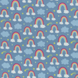 Jersey - Prinzessin Phantasie Regenbogen rauchblau